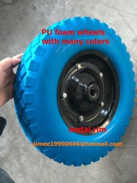 wheelbarrow's pu foam tire with many color