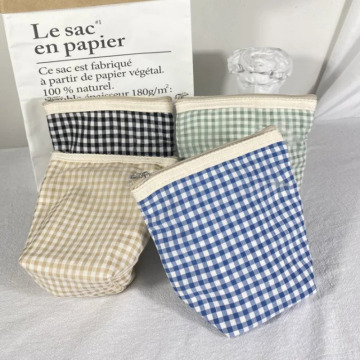 New Plaid Mini Canvas Coin Purse Wallet