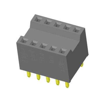 2.54mm rak typ kvinnlig huvud 2x5p h = 8,9