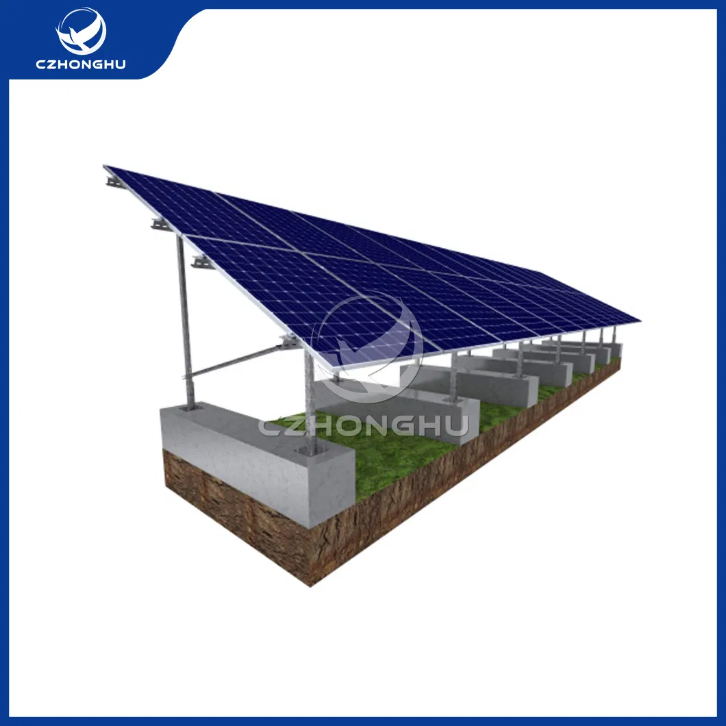 Czhonghu Mounting Structure Photovoltaic Stent China Wholesaler Polishing W Type Ground Screw Solar Panel Mounting Bracket