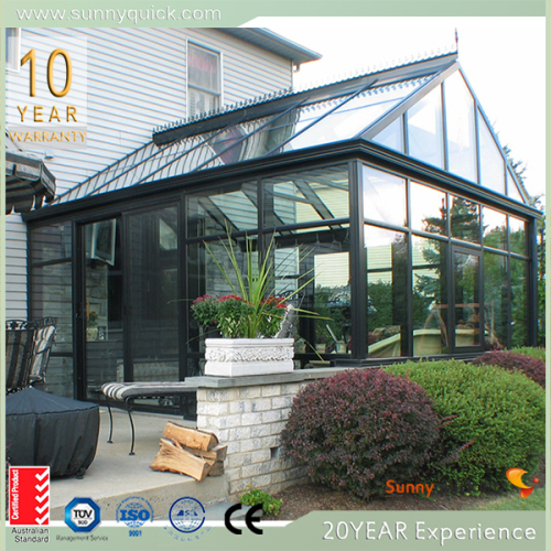 strong prefabricated elegant glass house aluminum sunroom conservatory