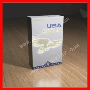 led cigarette case,fiber optic cigarette display/case