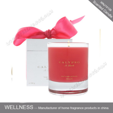 luxury red scented candle with white gift box