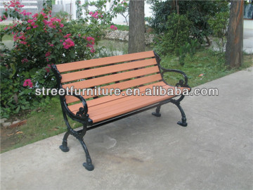 WPC outdor benches cast iron garden furniture Guangzhou