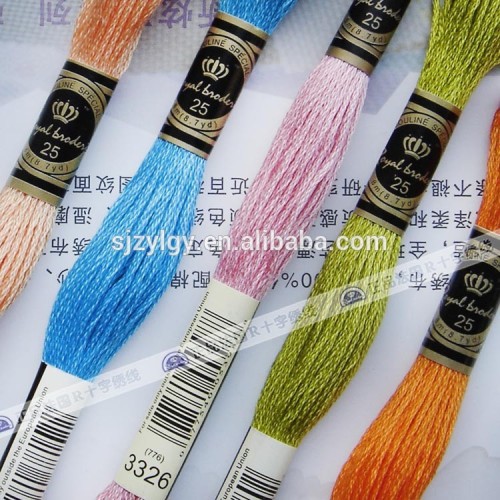 Wholesale cross stitch threads 100% cotton embroidery thread threads