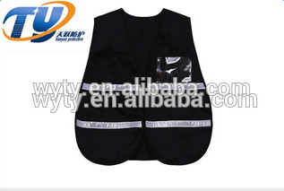 hi vis vest reflective black mesh vest