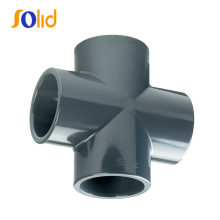 PVC pipe fitting cross