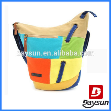 Colorful young girl shoulder bag fashion canvas shoulder bag