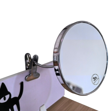 Beelee 5X Magnifying Clip Mirror - Flexible Desk Mirror for Office