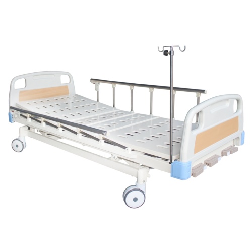 Tempat tidur pasien manual dengan tiga engkol