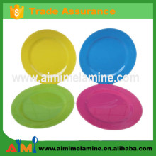 Vibrant colours melamine dinner flat plate