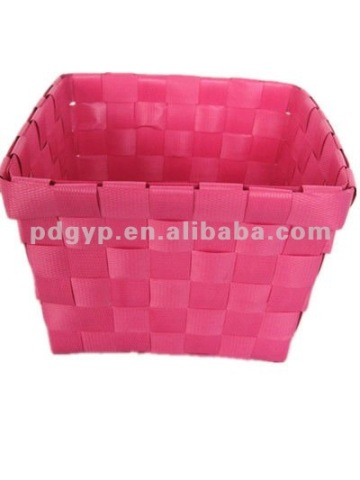 Cheapest PP woven basket PP strap storage basket