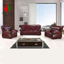 Modern Genuine Cow Leather Sofa Set for Living Room