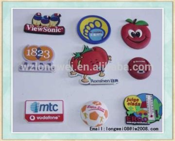 custom logo fridge magnet/ soft PVC 3d fridge magnets/fruit fridge magnet