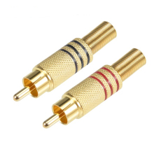 Gold Plated RCA Plug Speaker Plug Male Solderless