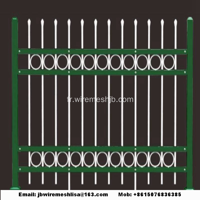 Barrière en acier de zinc de sécurité enduite par poudre