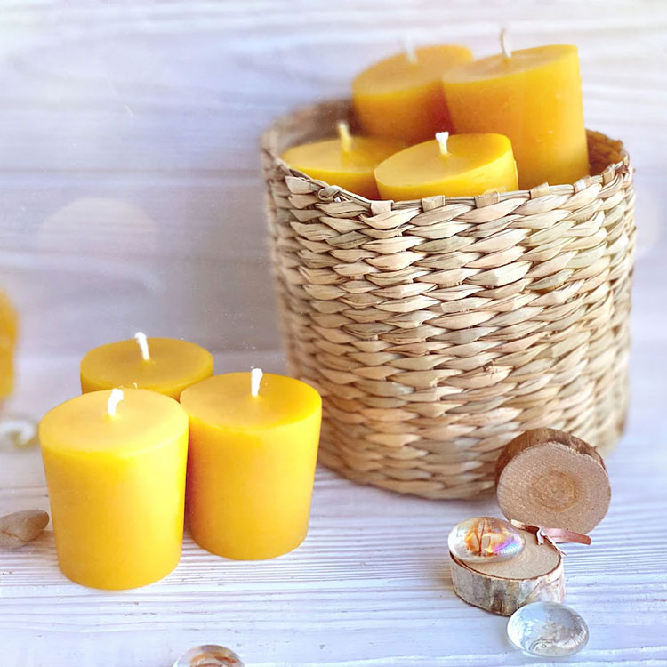 Healthy Sustainable Catholic Beeswax Votive Candles Bulk