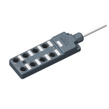 8-Port M8 Dual Channel Preformed Cable IP69K Relay Distribution Box for Warehousing Equipment