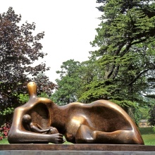 Bronze abstract figure sculpture