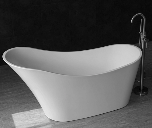 Deep Soaking Clawfoot Tub White Acrylic Freestanding Bathtubs Bath Tub