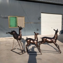 Light material sculpture fiberglass deer figurine