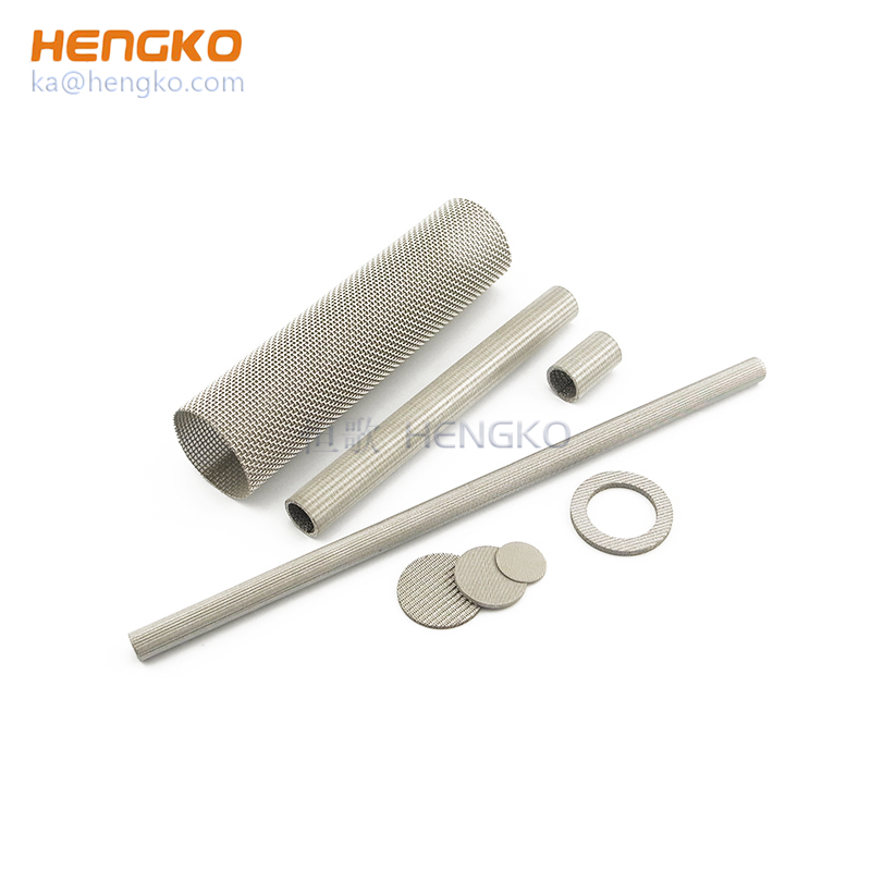 Sintered 5 10 40 100 micron porous 316L Cylindrical wire mesh filter cartridges for dust removing