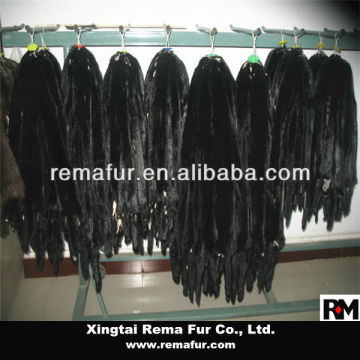 100% real mink pelt in black color