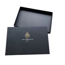 Customized Small Black Cube Cardboard Wedding Box Large