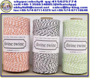 100% natural cotton divine twine bakers twine , striped bakers twine , colored bakers twine