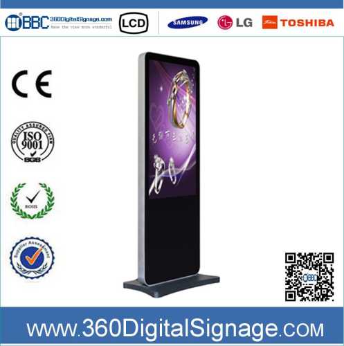 42 Inch HD Free Standing LCD Indoor Advertising Digital Signage with Network 3G/WiFi for Bank