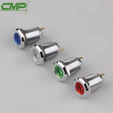 CMP 12mm metal waterproof led pilot light 6 colors indicator light