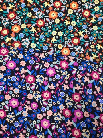 Small Flower Rayon Twill 3024S Printing Woven Fabric