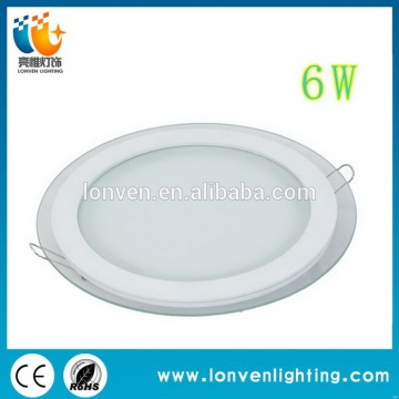 Contemporary professional glass edged led light panel round