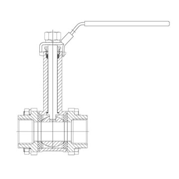 Robinet à boisseau sphérique en acier inoxydable cryogéniques