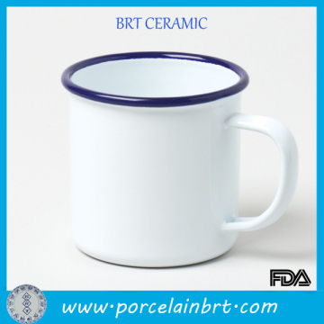 Unique Chinese white falcon enamel mug