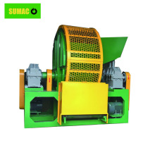 Recycle scraps car rubber wasted tyre shredder equipment