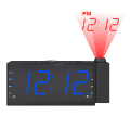 Hot Selling Big Size LCD Screen Display Projection USB Charger  FM Alarm Clock