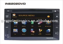 6.2"universal Double din car dvd with touch panel with ipod connector