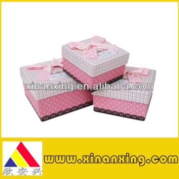 Pink paper box for gift