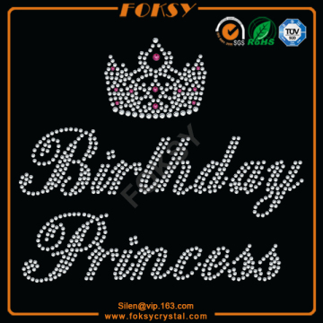 Princess Birthday Crown rhinestone shirt designs