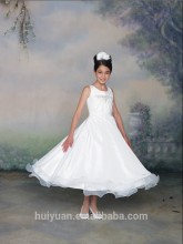 white high neck baby gown sleeveless first communion dresses