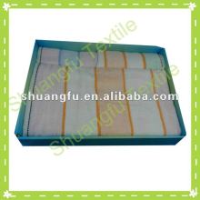 3-pieces colorful stripes towels set including face towels hand towels bath towels