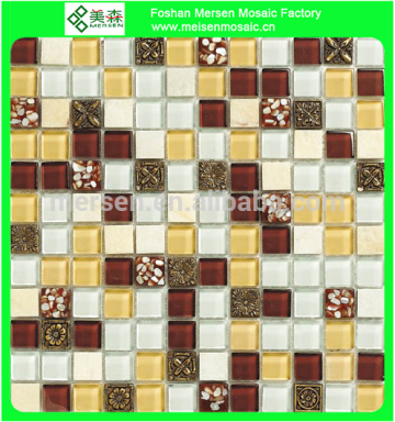 Cleaning iridescent glass mosaic tile MK0402