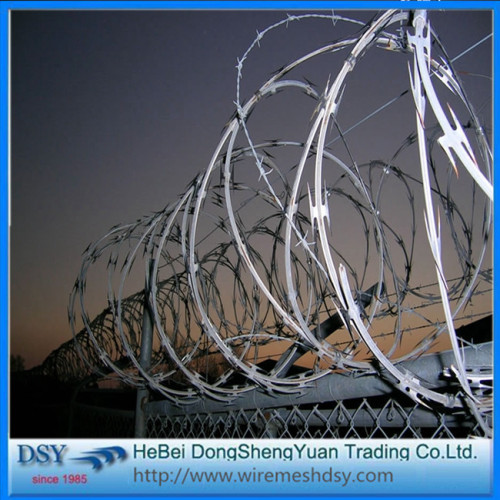 Coil Single BTO-22 Galvanized Razor Barbed Wire