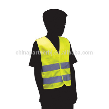 EN1150 yellow safety vest for children