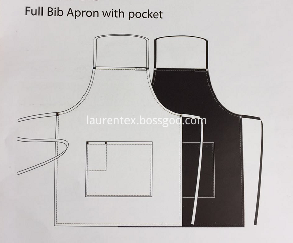 Chef Cooking Bib Apron with Pocket