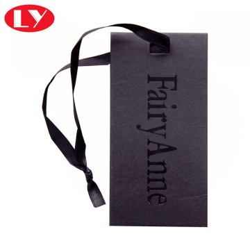 Black color gargments hangtag paper tag