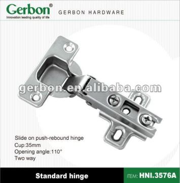 Slide-on cabinet rebound concealed hinge