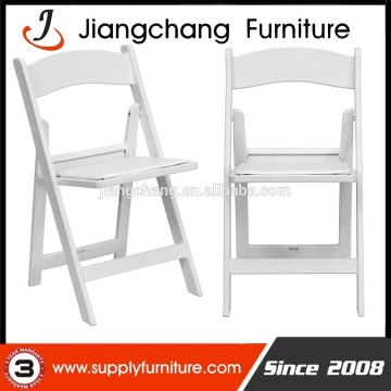 White Leather Cushion Wimbledon Resin Stacking Chairs JC-H47