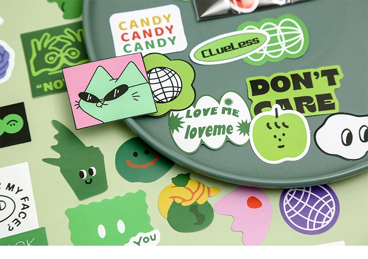 Cartoon Smile Sticker Set for DIY Material
